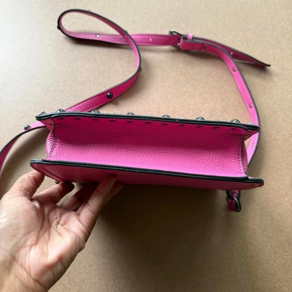 Mersi Pink Studded Crossbody Bag Y2K Punk Mini Purse
